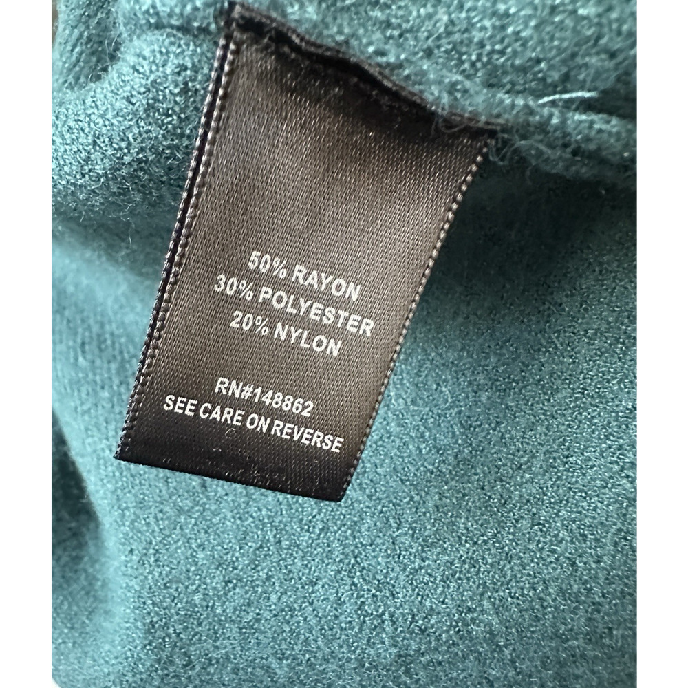 Torrid Open Front Hooded Cardigan Sweater Jacket Pockets Dark Teal Plus Size 3X - Picture 11 of 14